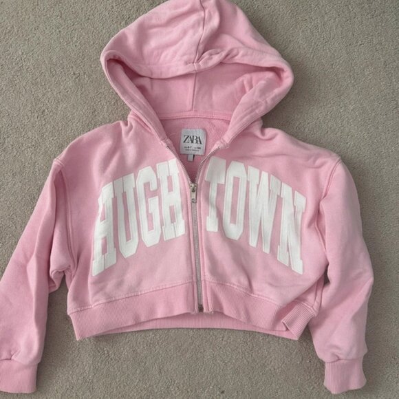 Pink cropped hoddie - Picture 1 of 3